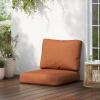 Patio Club Chair Cushion Set, Outdoor Deep Seat and Back Cushion with Water-Repellent Removable Fabric Cover, Comfy Patio Furniture Cushion Set for Chair(Orange)