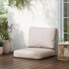 Patio Club Chair Cushion Set, Outdoor Deep Seat and Back Cushion with Water-Repellent Removable Fabric Cover, Comfy Patio Furniture Cushion Set for Chair(Beige)