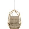 Tamara Outdoor/Indoor Hanging Chair (NO Stand) – Wicker – Light Brown/Tan