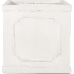 Burgos Outdoor Small Planter – Cast Stone – Antique White(Large)