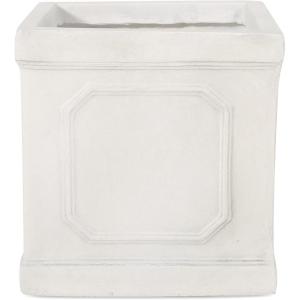Burgos Outdoor Small Planter – Cast Stone – Antique White(Small)