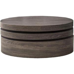 Christopher Knight Home 295367 Small Oval Mod Rotatable Coffee Table, Glossy White(Black)