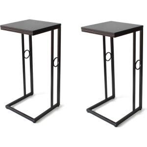 Christopher Knight Home Agnes Modern C Side Table, Set of 2, Black