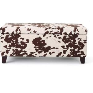 Christopher Knight Home Breanna Storage Ottoman Bench, Milk Cow Print