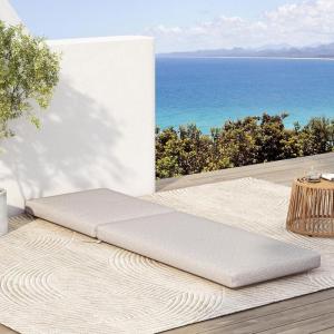 Christopher Knight Home Dale Patio Chair, Water-Repellent Fabric Chaise Lounge, Outdoor Lounger Cushion, Comfy and Durable Design, Medium, Beige(Beige)
