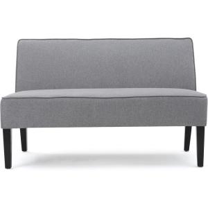 Christopher Knight Home Dejon Modern Fabric Loveseat, Gray / Matte Black Dimensions: 30.00”D x 50.00”W x 32.20”H