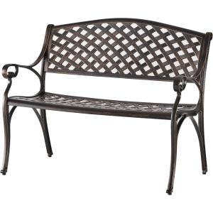 Christopher Knight Home Eastwood Antique Copper Cast Aluminum Bench