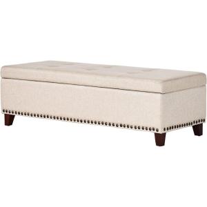 Christopher Knight Home Gavin Storage Ottoman, Foggy Brown(Beige)