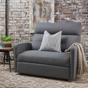 Christopher Knight Home Halima Fabric 2-Seater Recliner, Charcoal(Charcoal)