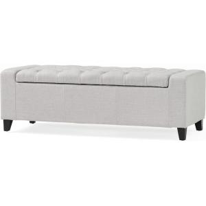 Christopher Knight Home Hikaru Fabric Storage Ottoman, Light Sky Dimensions: 20.50”D x 51.00”W x 17.00”H(Light Grey)