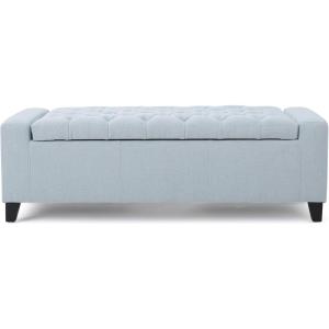 Christopher Knight Home Hikaru Fabric Storage Ottoman, Light Sky Dimensions: 20.50”D x 51.00”W x 17.00”H(Light Sky)