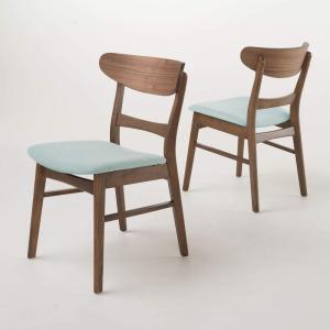 Christopher Knight Home Idalia Dining Chairs, 2-Pcs Set, Dark Grey / Oak Finish(Mint)