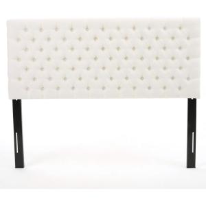 Christopher Knight Home Jezebel Headboard – Fully Upholstered, Queen / Full, Ivory(Ivory)