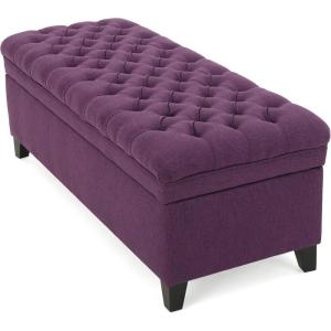 Christopher Knight Home Juliana Fabric Storage Ottoman, Purple