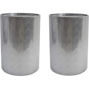Christopher Knight Home Kaylee Modern Round Hammered Iron Accent Table (2 Pack) -Gold(Silver set of 2)