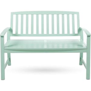 Christopher Knight Home Laurel Farmhouse Cottage Acacia Wood Bench, Light Mint