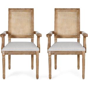 Christopher Knight Home Maria DINING CHAIR SETS, Wood, Beige + Natural(Light Gray + Natural)