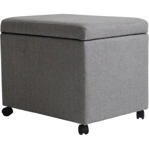Christopher Knight Home Mateo Traditional Home Office Fabric File Storage Ottoman, Gray