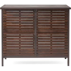Christopher Knight Home Milos Acacia Bar Table, Dark Brown / Rustic Metal