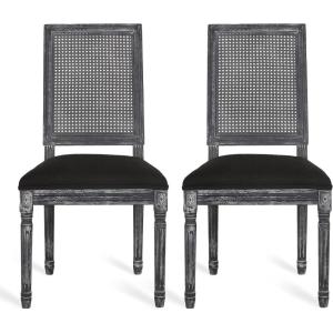 Christopher Knight Home Regina Dining Chair, Wood, Beige + Natural(Black + Gray)