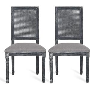 Christopher Knight Home Regina Dining Chair, Wood, Beige + Natural(Grey)