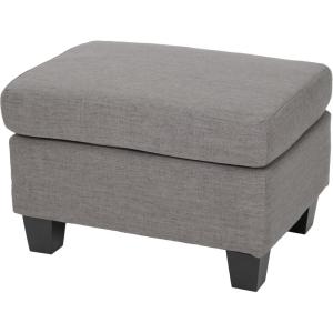 Christopher Knight Home Rosella Fabric Ottoman, Ash Grey(Ash Grey)