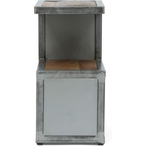 Christopher Knight Home Wessor Handcrafted Side Table – Mango Wood and Iron – Natural/Gray