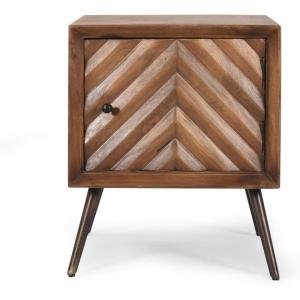 Christopher Knight Home Xaviera Mango Wood Cabinet, Dark Brown, Black