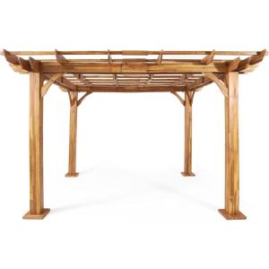 Doland Outdoor 12′ x 10′ Pergola – Acacia Wood – Teak