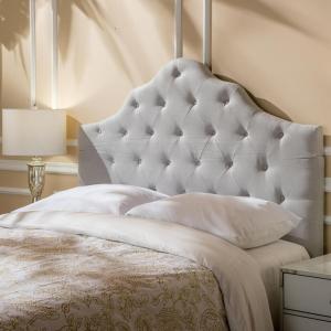 GDFStudio Christopher Knight Home Marlen Headboard – Fully Upholstered, Queen / Full, Light Grey(Light Grey)