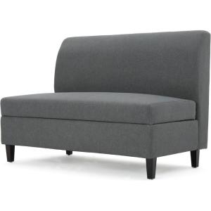 GDFStudio Christopher Knight Home Tovah Fabric Storage Loveseat, Charcoal