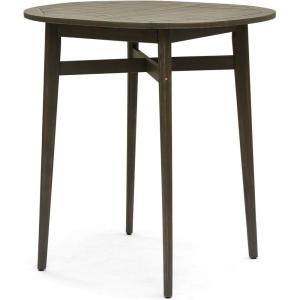 Great Deal Furniture Noble House Stamford Outdoor Acacia Wood Bar Table in Teak(Grey)