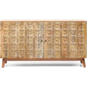 Grimsley Handcrafted 2 Door Cabinet – Acacia Wood – Natural