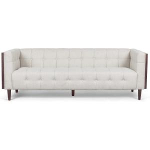 McLarnan Tufted 3 Seater Sofa – Beige/Brown(Beige + Brown)