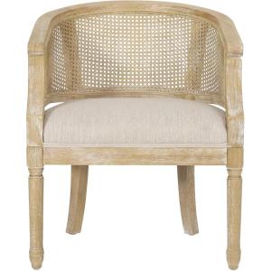 Steinaker Accent Chair – Wood and Cane – Beige/Natural(Beige + Natural)