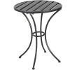 Christopher Knight Home Colmar Outdoor Metal Bistro Set, 3-Pcs Set, Black With Silver