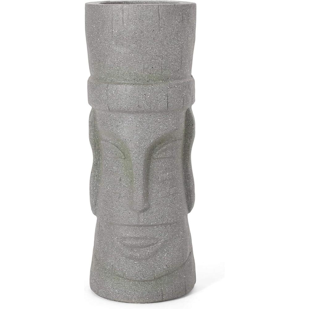 imageChristopher Knight Home Poulan Outdoor Flower Planter Stone Gray
