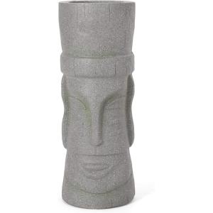 Christopher Knight Home Poulan Outdoor Flower Planter, Stone Gray