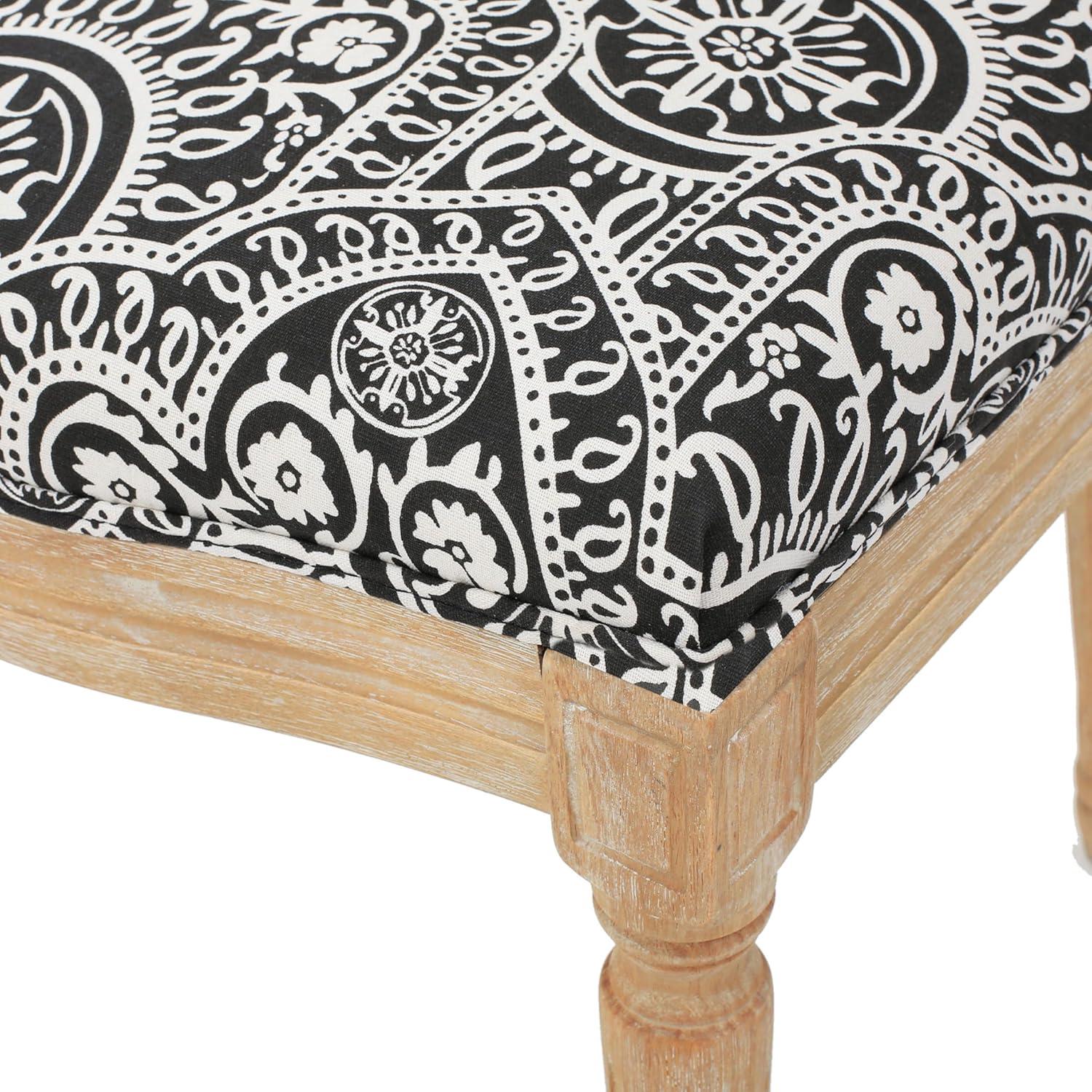 imageChristopher Knight Home Dored 5 Piece Dining Set BlackWhite PrintNatural