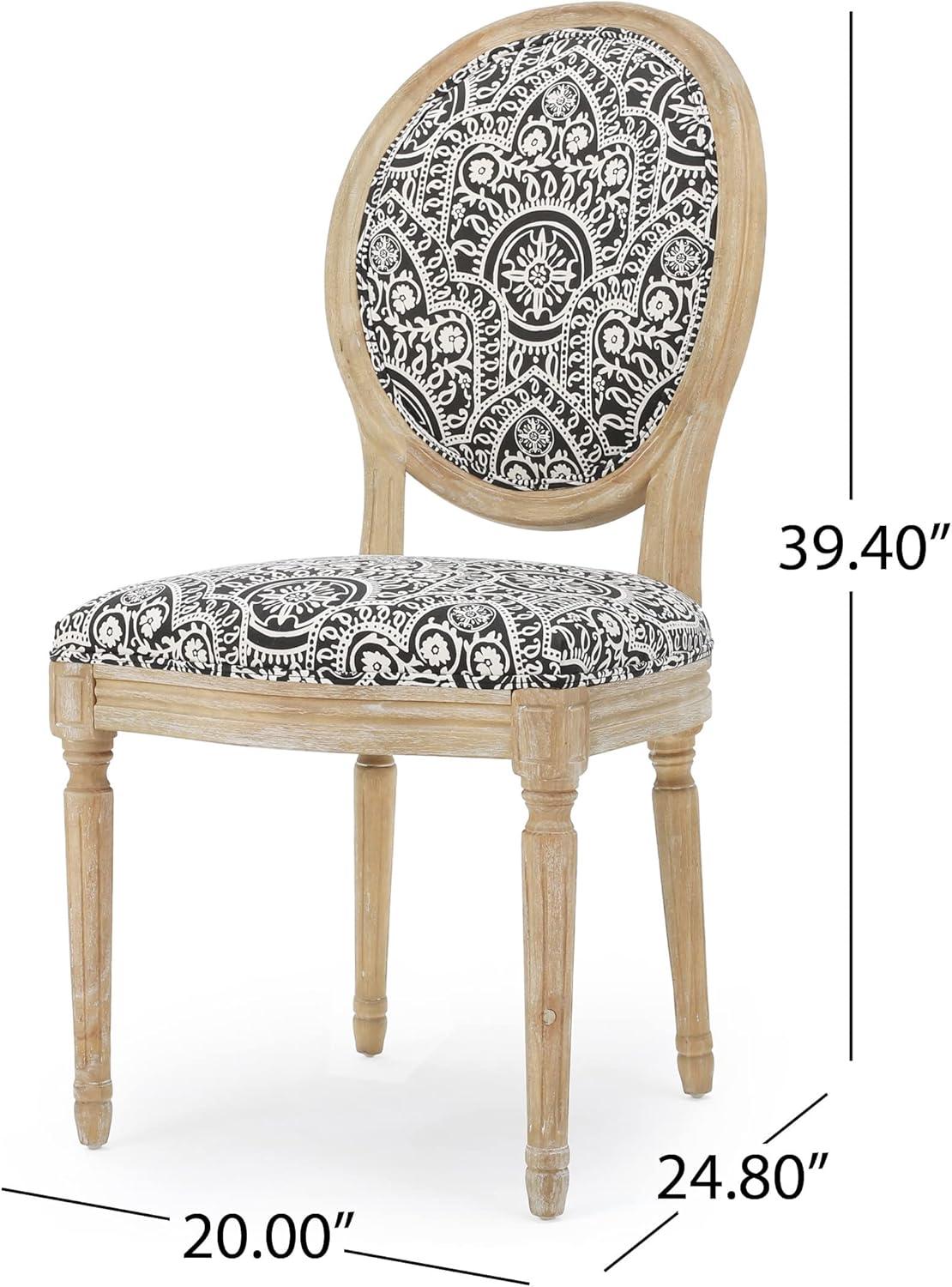 imageChristopher Knight Home Dored 5 Piece Dining Set BlackWhite PrintNatural