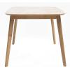 Christopher Knight Home Alma Mid-Century Wood Dining Set with Fabric Chairs, 5-Pcs Set, Natural Oak / Green Tea