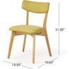 Christopher Knight Home Alma Mid-Century Wood Dining Set with Fabric Chairs, 5-Pcs Set, Natural Oak / Green Tea
