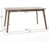 Christopher Knight Home Alma Mid-Century Wood Dining Set with Fabric Chairs, 5-Pcs Set, Natural Walnut / Dark Grey