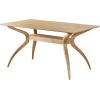 Christopher Knight Home Anise Curved Leg Rectangular Dining Set, 5-Pcs Set, Green Tea Fabric / Natural Oak Finish