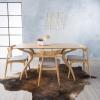 Christopher Knight Home Barron Fabric and Oak Wood Dining Set, 5-Pcs Set, Light Grey / Oak