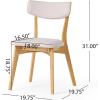 Christopher Knight Home Megann Mid-Century Wood Dining Set with Fabric Chairs, 5-Pcs Set, Natural Oak / Light Beige(Natural Oak / Light Beige)