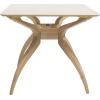 Christopher Knight Home Nissie Mid-Century Wood Dining Set with Fabric Chairs, 5-Pcs Set, Natural Oak Finish / Dark Grey