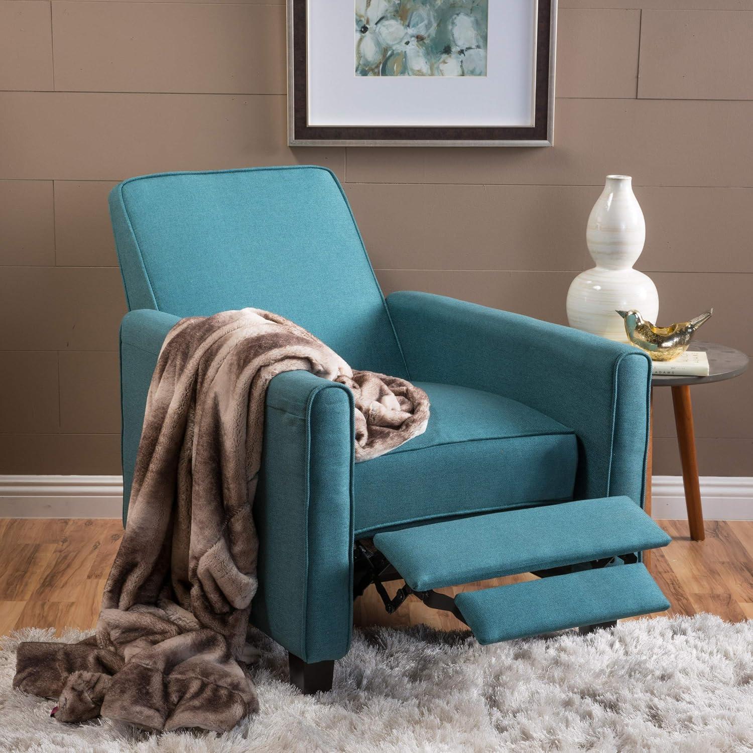 image:imageChristopher Knight Home Darvis Fabric Recliner Club Chair Dark Teal 2675D x 34W x 3625H in