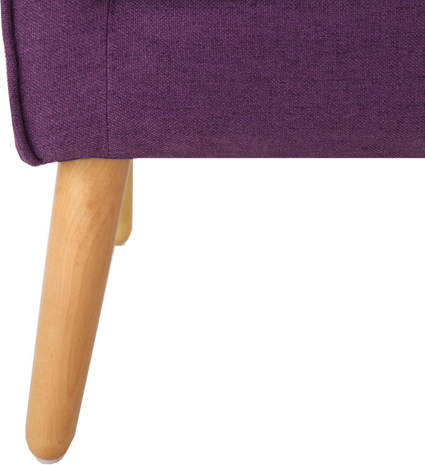 image:imageChristopher Knight Home Felicity MidCentury Fabric Arm Chairs 2Pcs Set PurplePurple