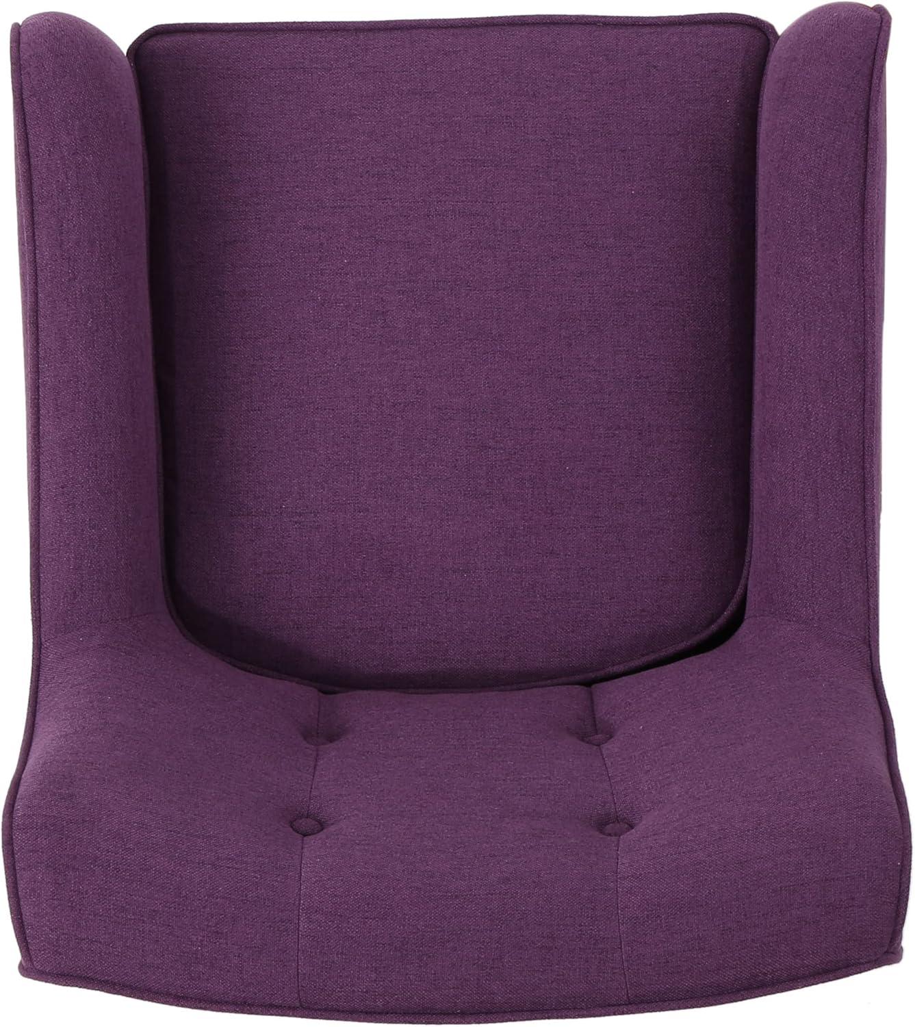 image:imageChristopher Knight Home Felicity MidCentury Fabric Arm Chairs 2Pcs Set PurplePurple